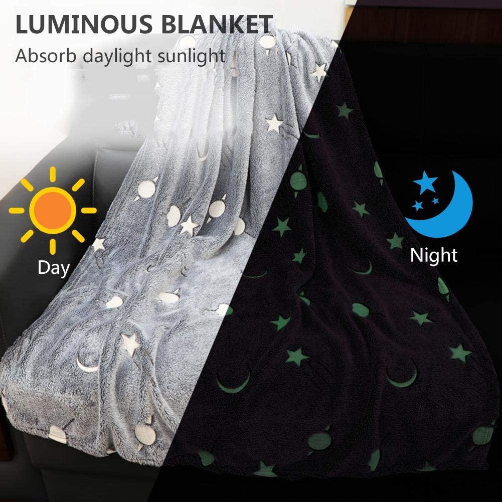 Плед що світиться в темряві BLANKET з зірками 120х150 см Gray (390ff6aa) - фото 9