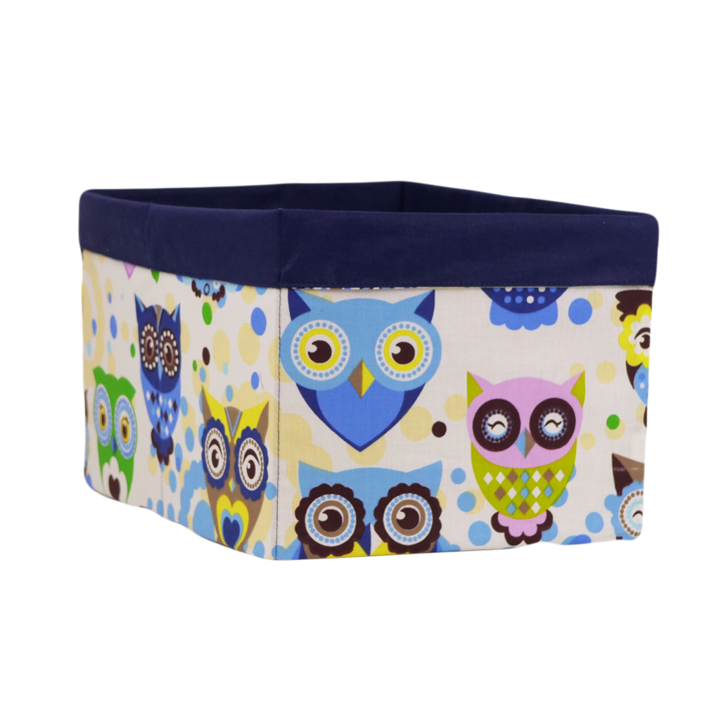 Корзин для игрушек с отворотом сказочные совы 25х35х20см Темно-синий (SH-3519-OFRBOCO-UA-04) - фото 2 Корзин для игрушек с отворотом сказочные совы 25х35х20см Темно-синий (SH-3519-OFRBOCO-UA-04) - фото 2
