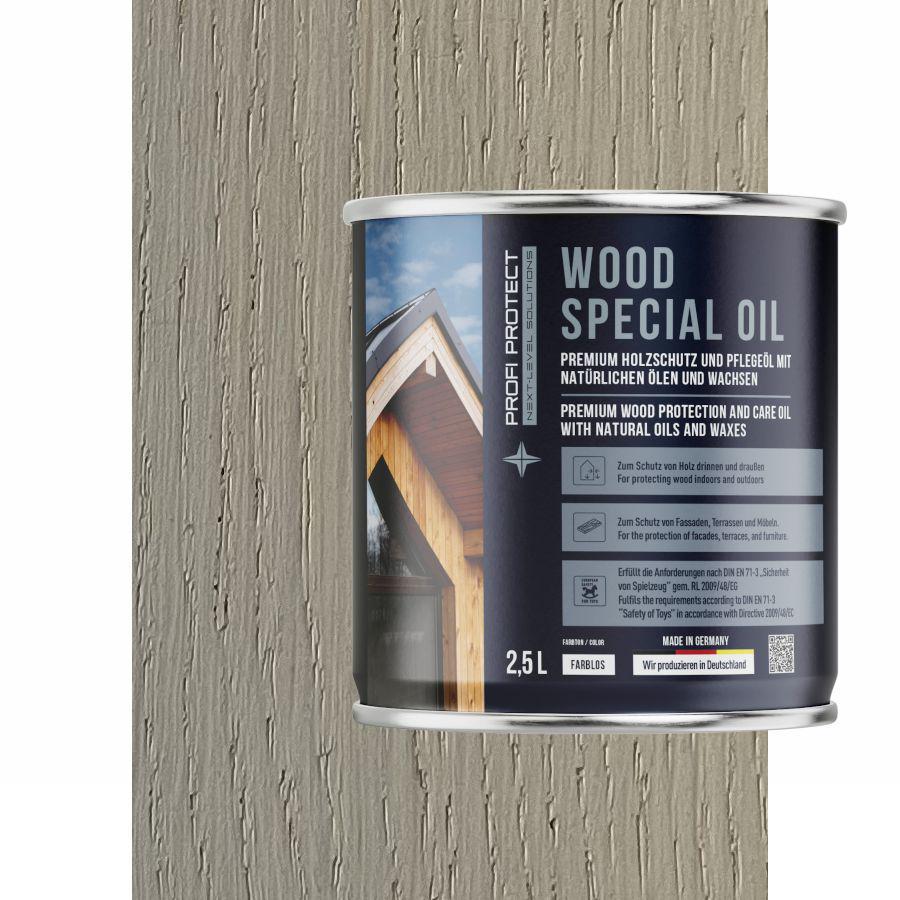 Масло для террасной доски ProfiProtect Wood Special Oil с воском 2,5 л Tele Grau eiche (24648425)