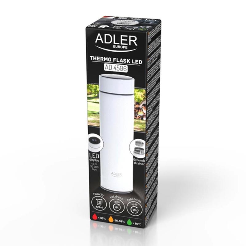 Термос металлический Adler AD 4506 473 мл с сенсорным LED дисплеем Белый - фото 10