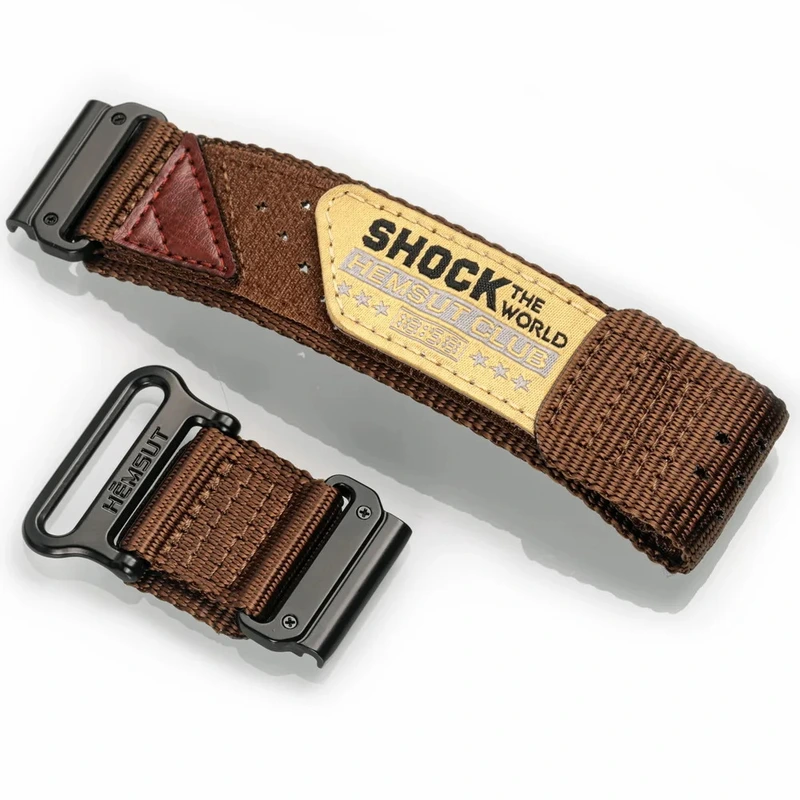 Ремінець для годинника Hemsut HGA142 Shock the world Garmin 22 мм Brown (4149)