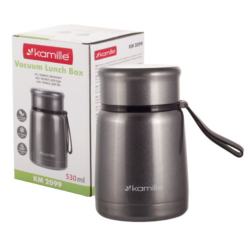 Термос харчовий Kamille 2099 нержавіюча сталь 530 мл Сірий/Золотий - фото 6 Термос харчовий Kamille 2099 нержавіюча сталь 530 мл Сірий/Золотий - фото 6