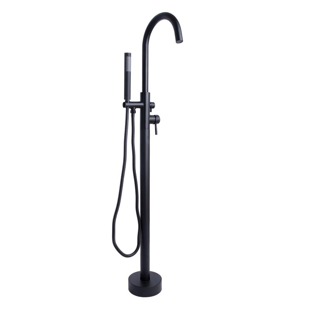 Смеситель для напольной ванны Lidz Aria нержавеющая сталь Черный (SD00052224)