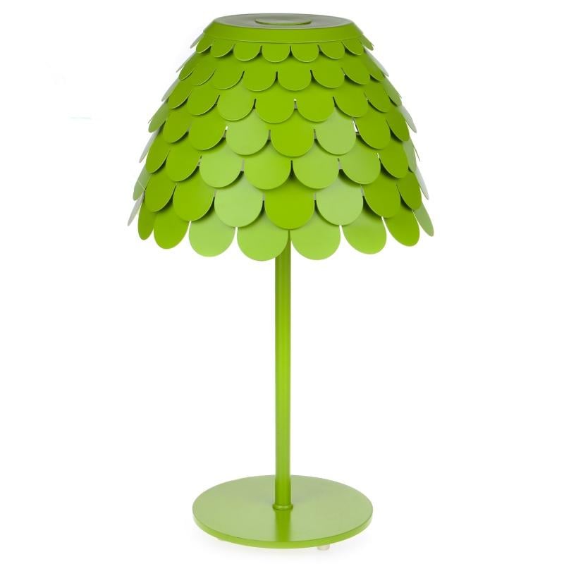 Настольная лампа зеленая Чешуя Brille BL-117T/1 E27 GR
