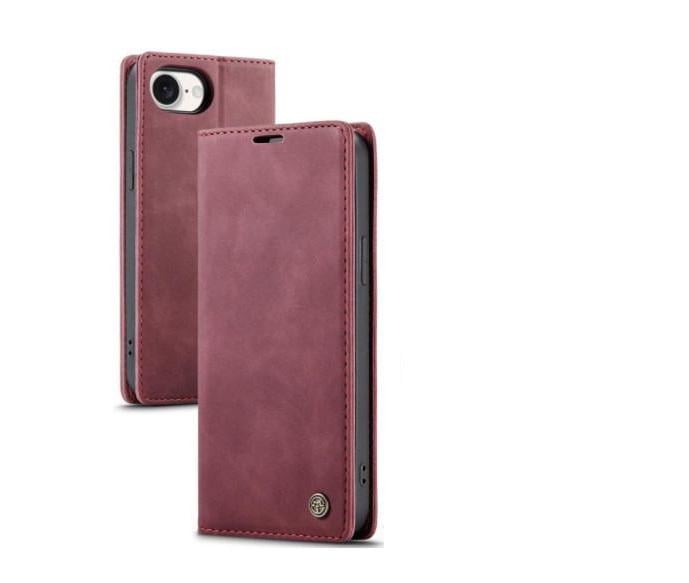 Чехол-книжка CaseMe для iPhone 16e/iPhone 17e Бордовый