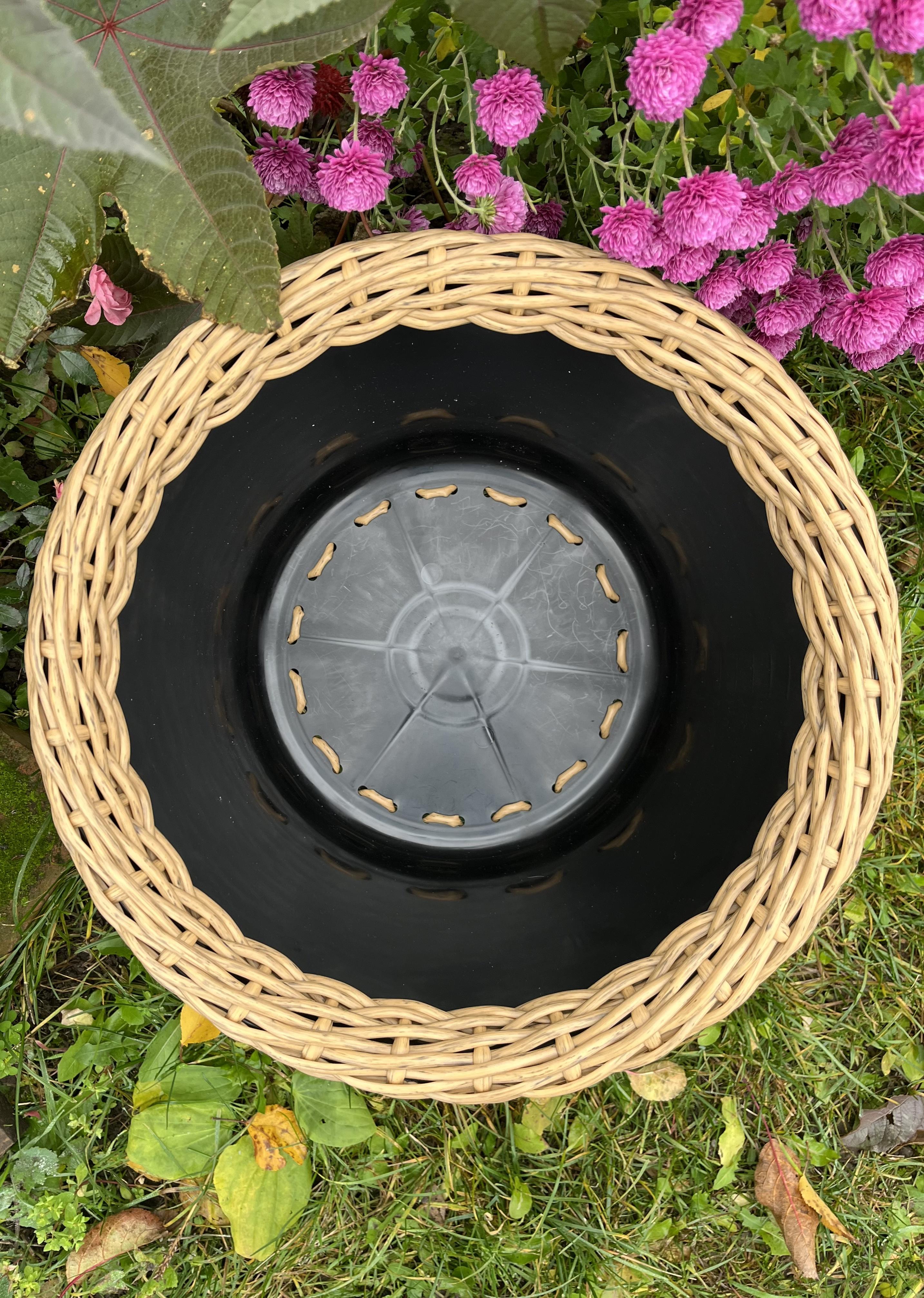 Кашпо для квітів зі штучного ротанга 20 л Дерево (30306878) - фото 3 Кашпо для квітів зі штучного ротанга 20 л Дерево (30306878) - фото 3