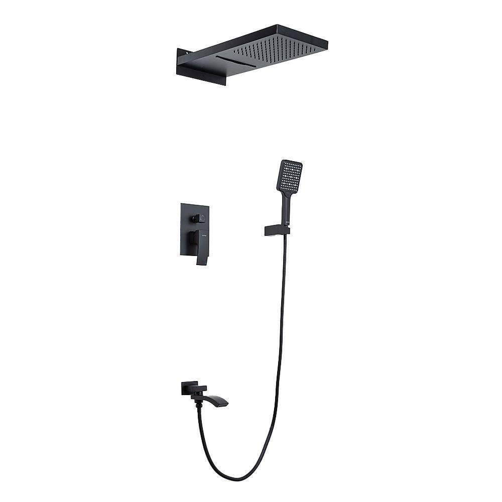 Душевая система встроенная Gappo G7107-76 3 режима латунь Черный (2296254351)
