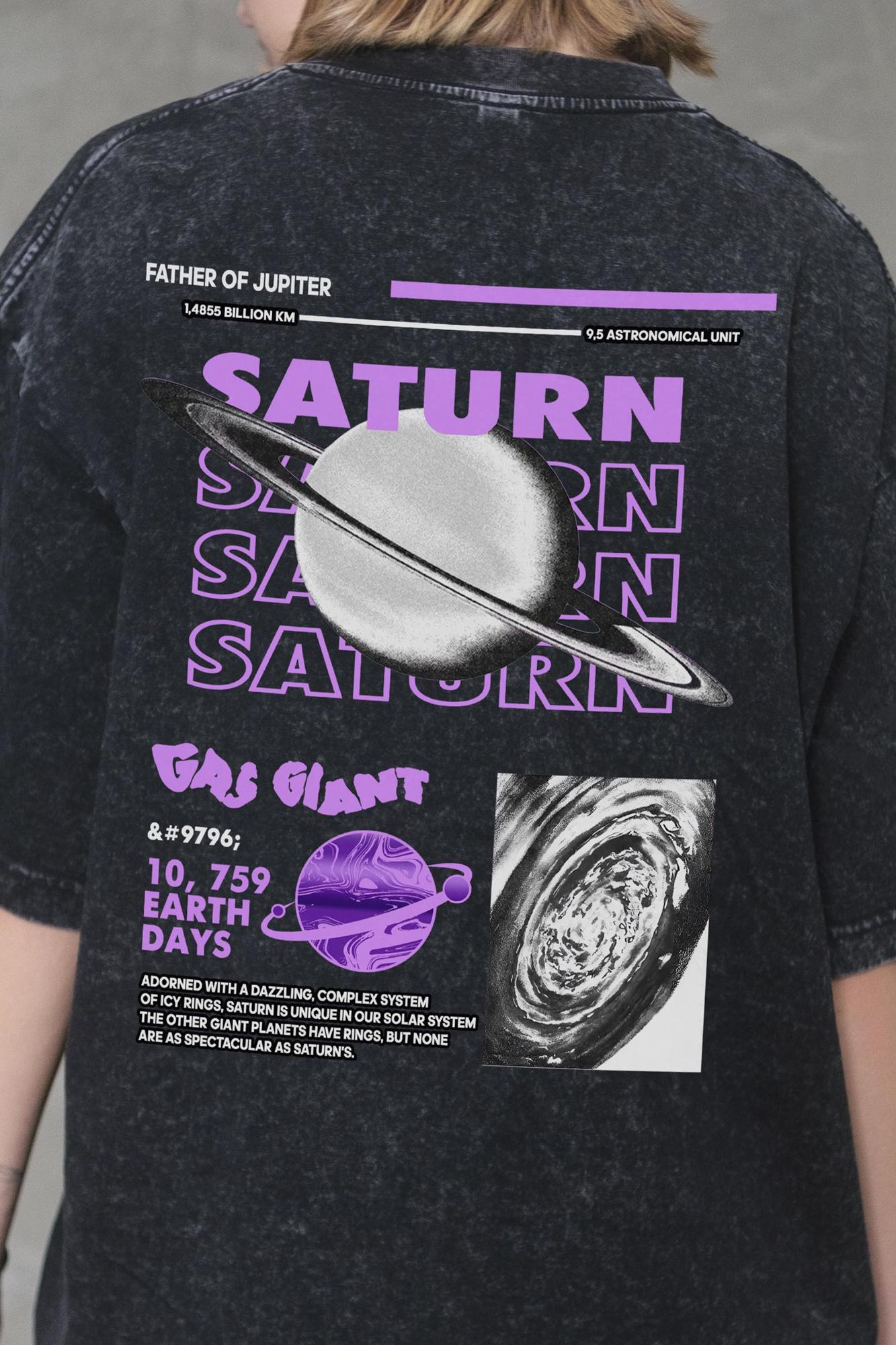 Футболка оверсайз Without Washed Saturn S/M Black (S/M8056382 8056383) - фото 6 Футболка оверсайз Without Washed Saturn S/M Black (S/M8056382 8056383) - фото 6