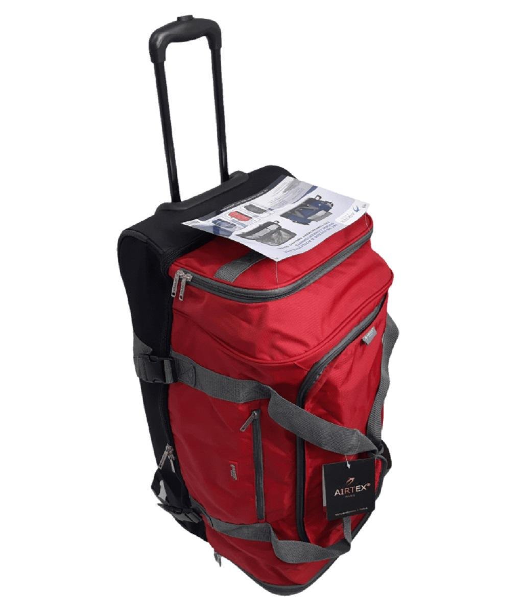 Сумка дорожная Airtex 819 на колесах большая 80 см Красный (S000213)