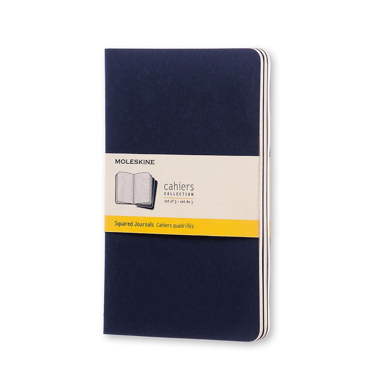 Блокнот Moleskine Cahier средний 80 страниц клетка 13х21 см Синий