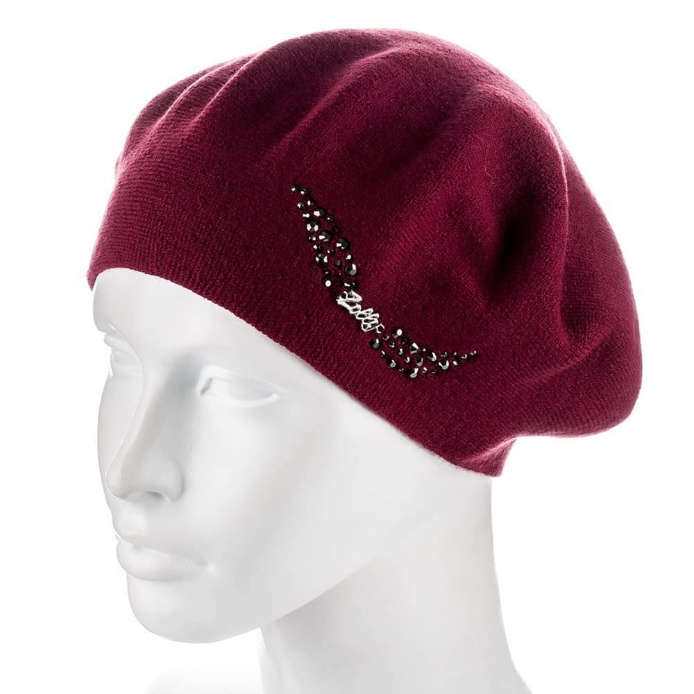 Берет женский со стразами Zolly ZH185 one size Бордовый (1464445075)