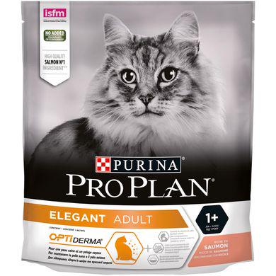 Сухой корм для кошек шерсть которых требует дополнительного ухода Pro Plan Elegant Salmon 400 г Лосось