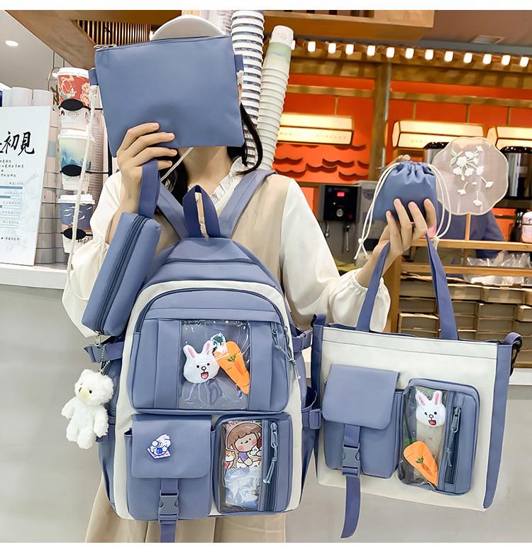 Шкільний рюкзак та сумка/косметичка та пенал для дівчинки Flash 5в1 Блакитний (1326622098) - фото 2 Шкільний рюкзак та сумка/косметичка та пенал для дівчинки Flash 5в1 Блакитний (1326622098) - фото 2