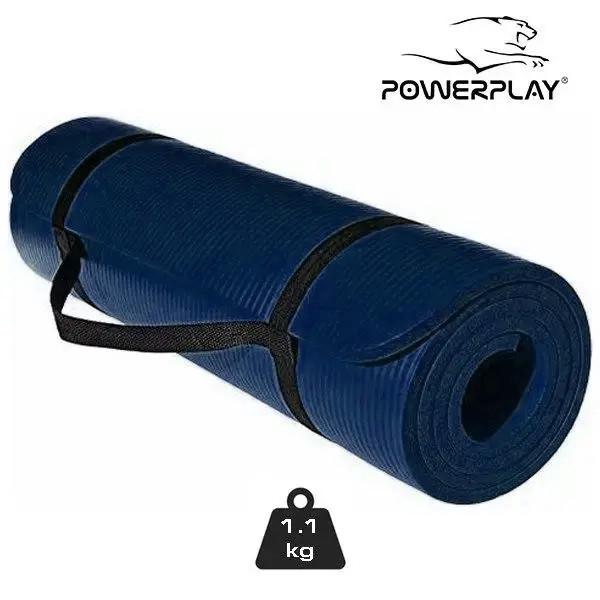 Коврик PowerPlay 4151 NBR Performance Mat для йоги и фитнеса 183x61x1,2 см Синий - фото 8