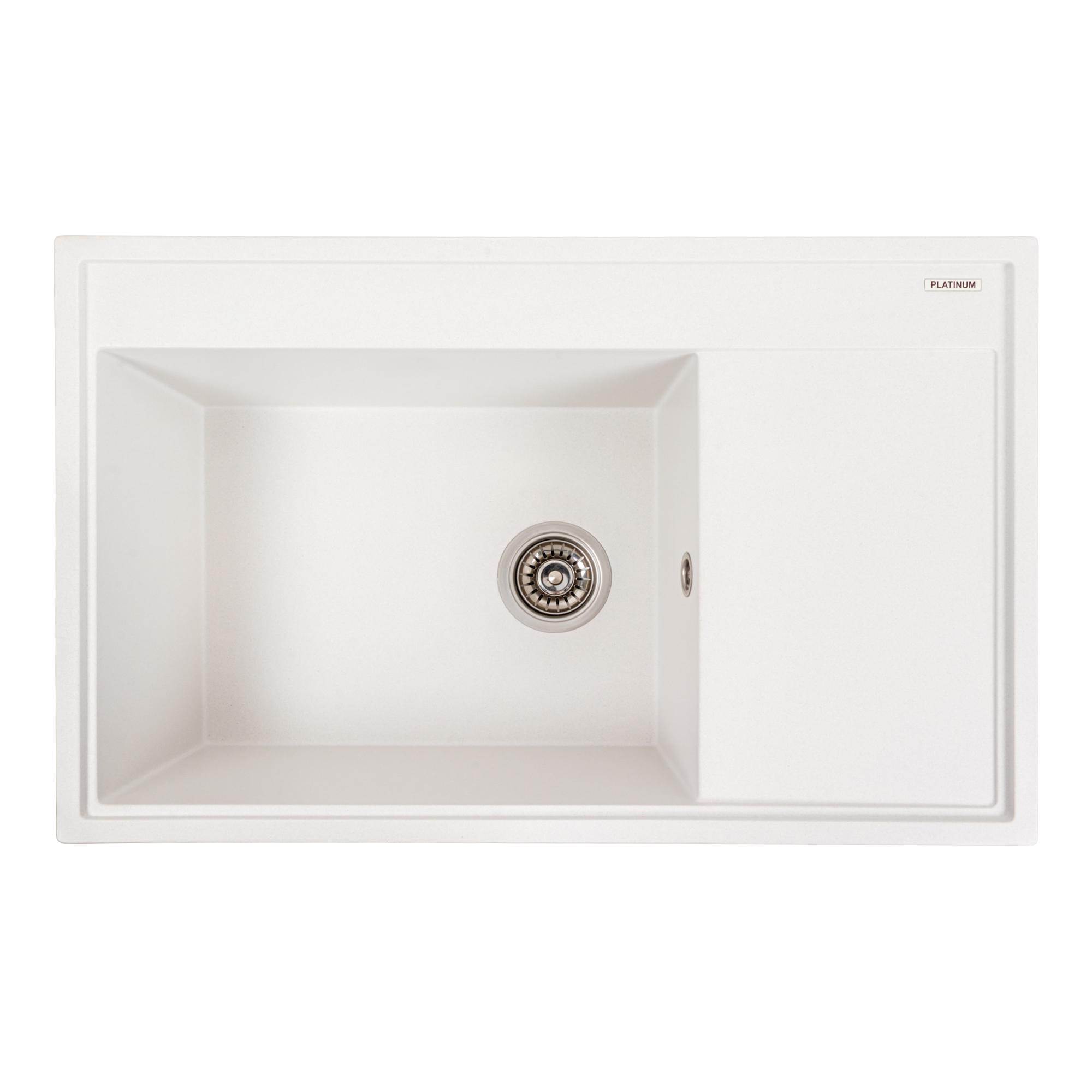 Мойка для кухни гранитная Platinum 7950 AZURIT Белоснежный матовый Мойка для кухни гранитная Platinum 7950 AZURIT Белоснежный матовый