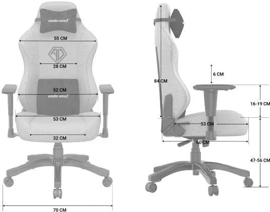 Комп'ютерне крісло геймерське Anda Seat Phantom 3 L Black (AD18Y06BF) - фото 6 Комп'ютерне крісло геймерське Anda Seat Phantom 3 L Black (AD18Y06BF) - фото 6