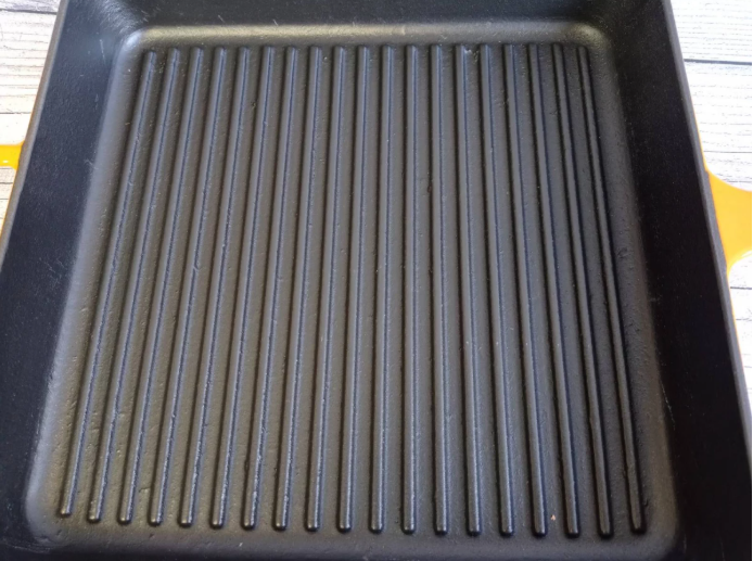 Сковорода гриль чугунная OMS для индукции с антипригарным покрытием 25x25 см Оранжевый (3265-25orange) - фото 6