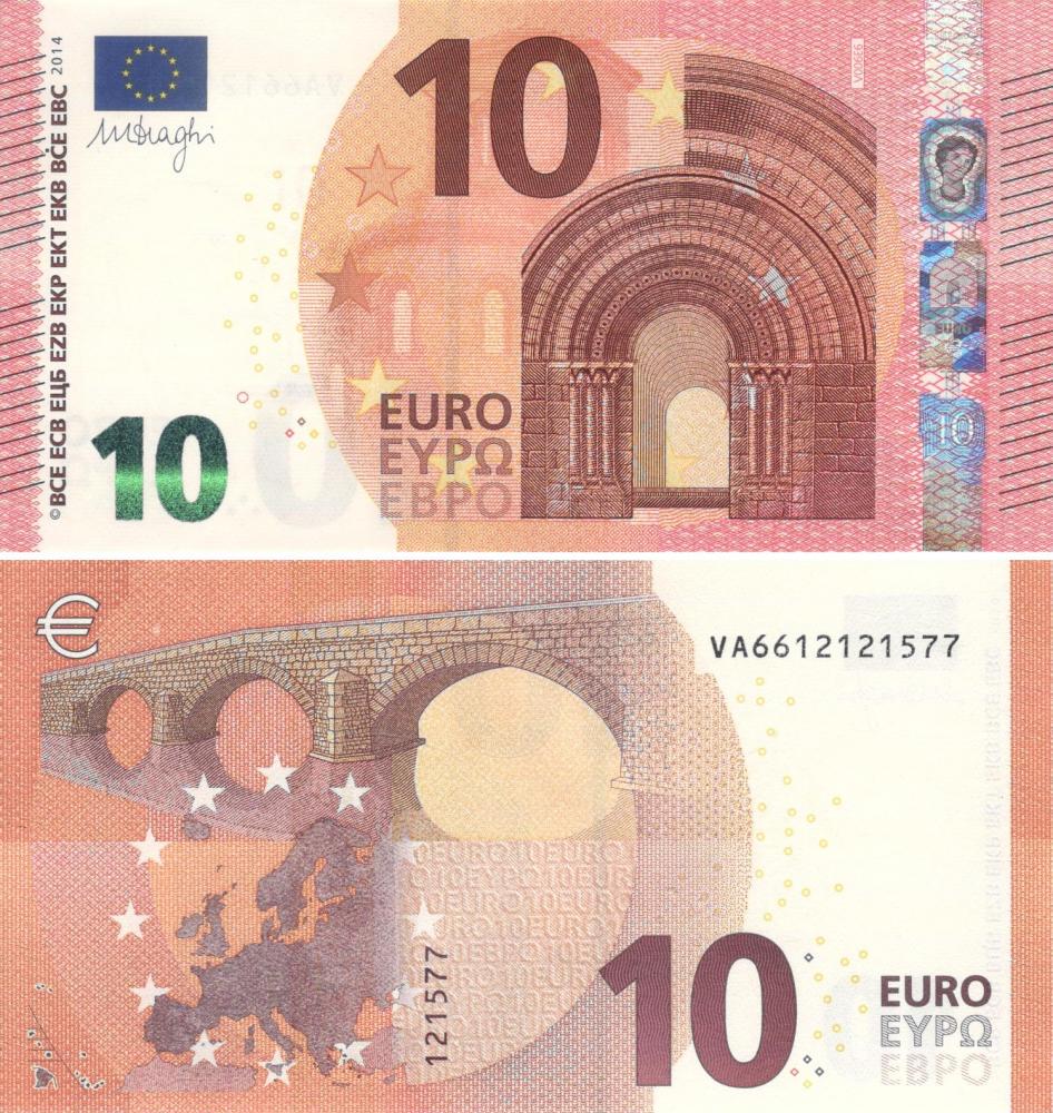 Коллекционная банкнота Ирландия Испания 10 евро 2014 VA V006 Драги UNC (Б09543) Коллекционная банкнота Ирландия Испания 10 евро 2014 VA V006 Драги UNC (Б09543)