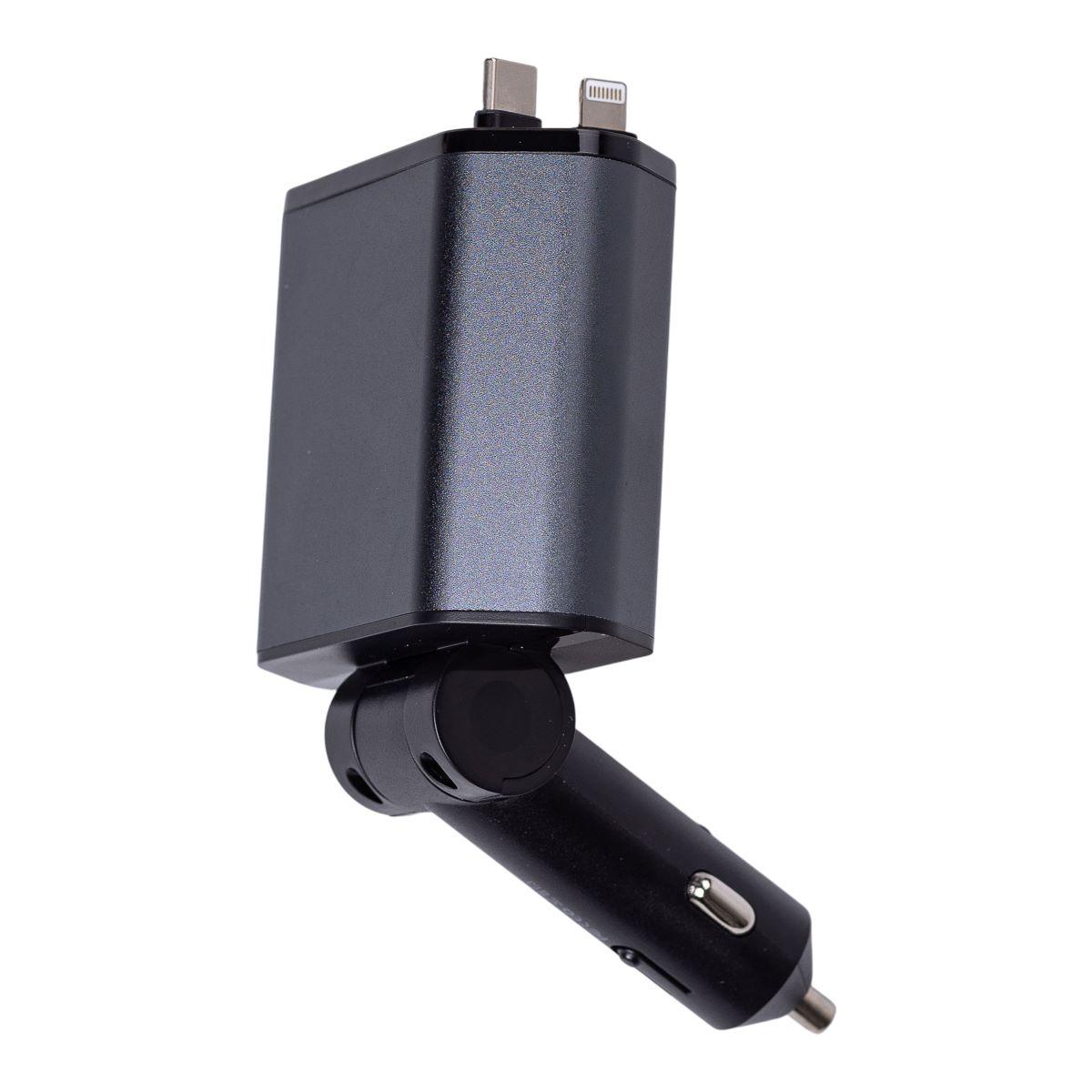 Зарядний пристрій Starry Sky з висувними кабелями і портами USB-A/USB-C (6831) - фото 4