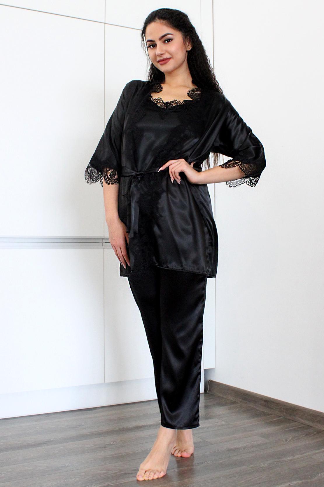 Домашний костюм Ghazel 17111-24/8 Сицилия р. 52 Черный (5612652)