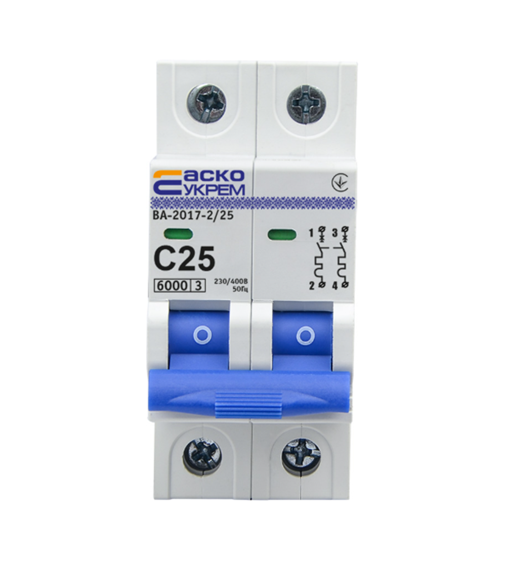 Автоматический выключатель АСКО-УКРЕМ ВА-2017/С 2р 25А A0010170014 Автоматический выключатель АСКО-УКРЕМ ВА-2017/С 2р 25А A0010170014