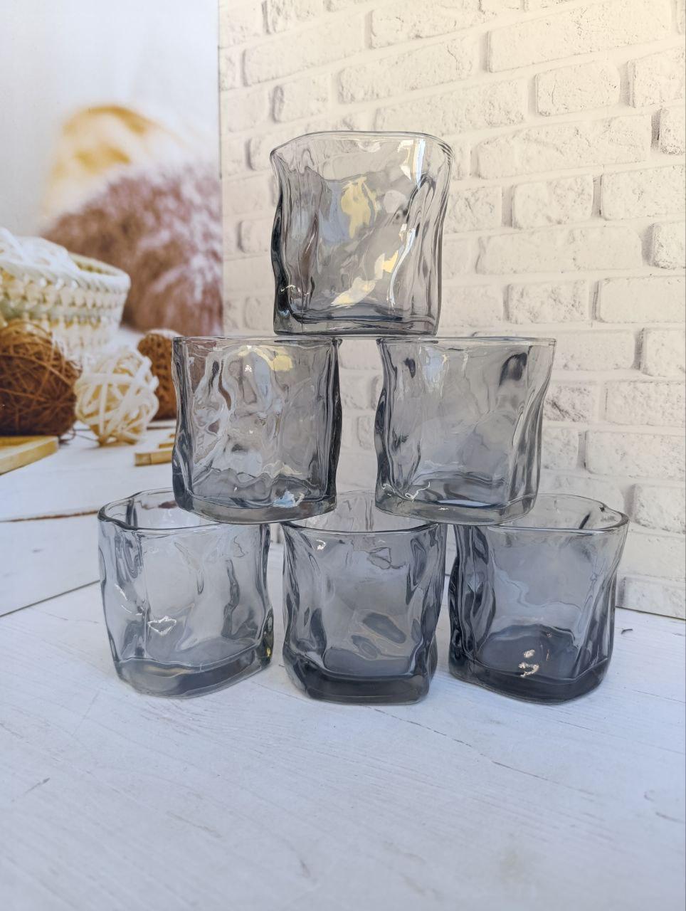 Набор стаканов для виски S&T 768-18-1 стеклянных 6 шт. 260 мл Графитовый (768-18-1) - фото 1 Набор стаканов для виски S&T 768-18-1 стеклянных 6 шт. 260 мл Графитовый (768-18-1) - фото 1