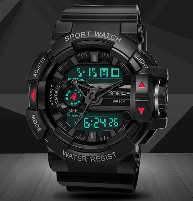 Годинник наручний чоловічий Sanda Box Black (4408) - фото 2 Годинник наручний чоловічий Sanda Box Black (4408) - фото 2