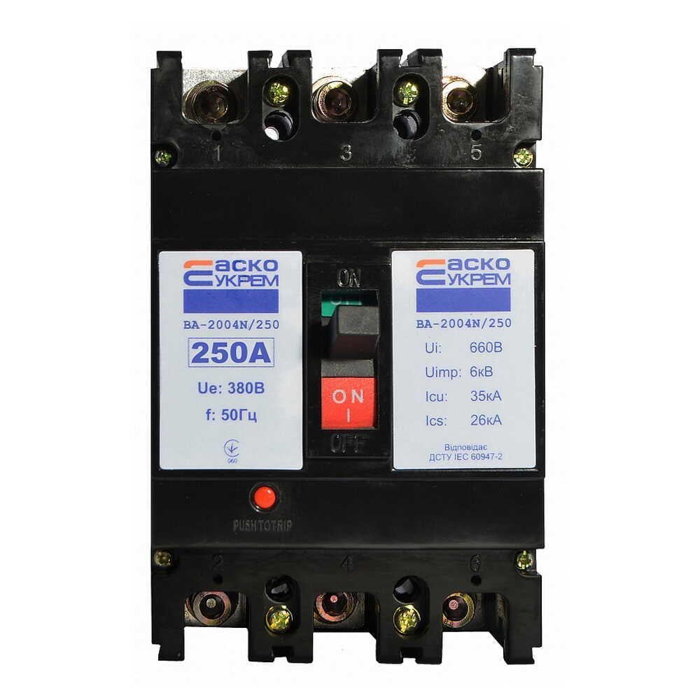 Автоматичний вимикач АСКО-УКРЕМ ВА-2004N/250 3р 250А (A0010040070)