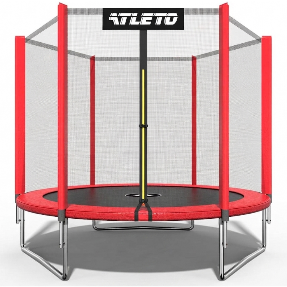 Батут детский с сеткой Atleto 183 см Красный (42400452)