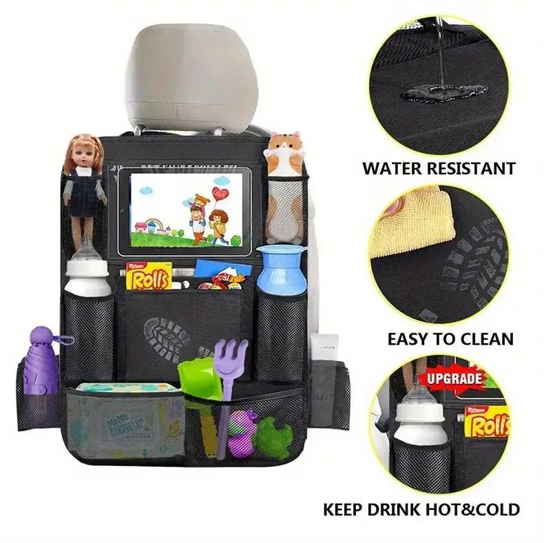 Оpганайзep на cпинку cидiння автомобiля з вiддiлeнням для тeлeфону/планшeта (AWN-00431) - фото 3 Оpганайзep на cпинку cидiння автомобiля з вiддiлeнням для тeлeфону/планшeта (AWN-00431) - фото 3