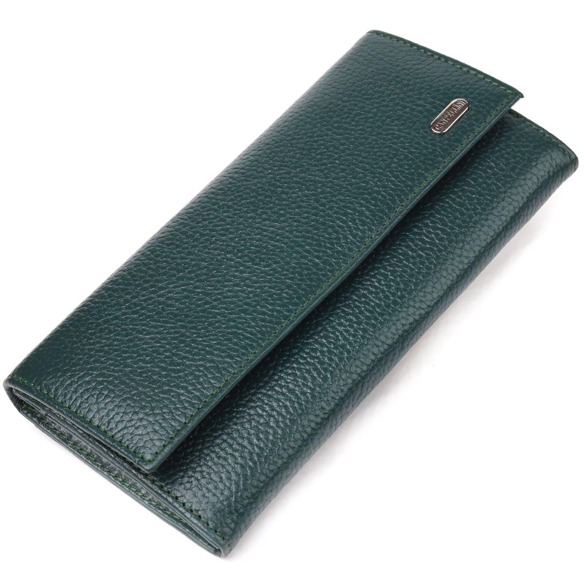 Кошелек женский из натуральной зернистой кожи Canpellini Wallet 21628 Зеленый (55407)
