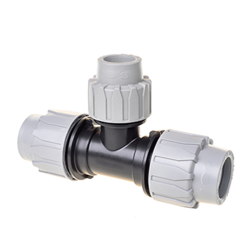 Тройник зажимной равнопроходной COS для ПЭ труб Ø 50 мм