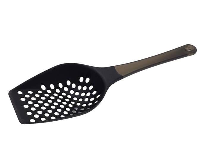 Ложка-шумовка глубокая пластиковая перфорированная L 35 см (19221)