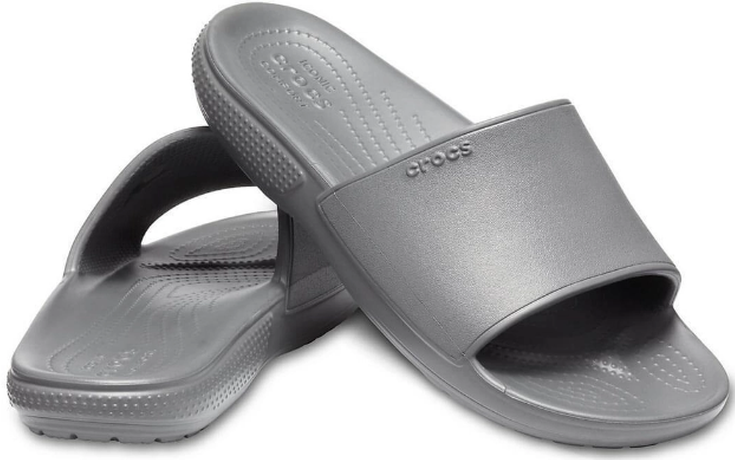 Шльопанці жіночі Crocs Classic Slide Smoke р. 39-40 Сірий (26954)
