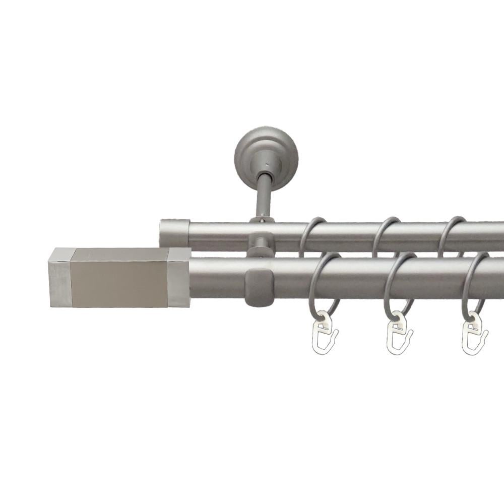 Карниз Orvit Квадро дворядний гладкий 25\19 мм 200 см Сатин (00-00023361)