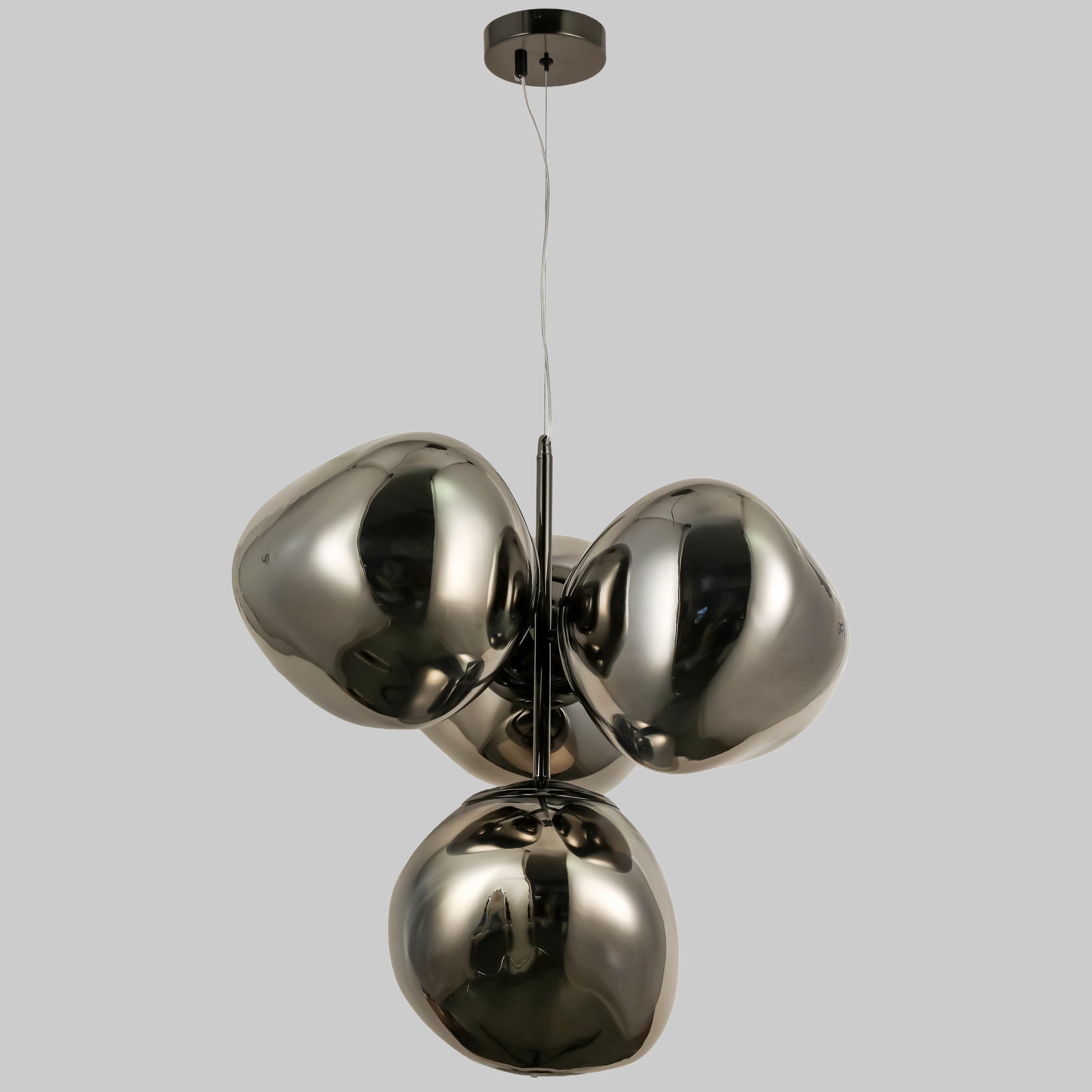 Люстра дизайнерская Melt с плафонами 28 см Графитовый (93-CH01-4)