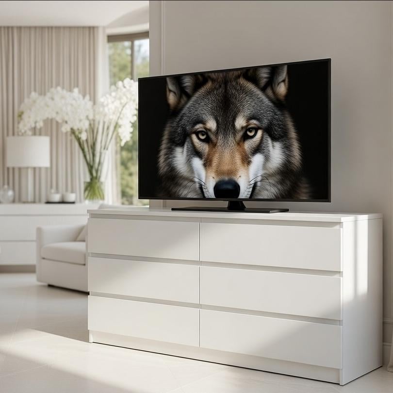 Комод Мастер Форм Брайт 1500х376х730 мм Белый (20071)