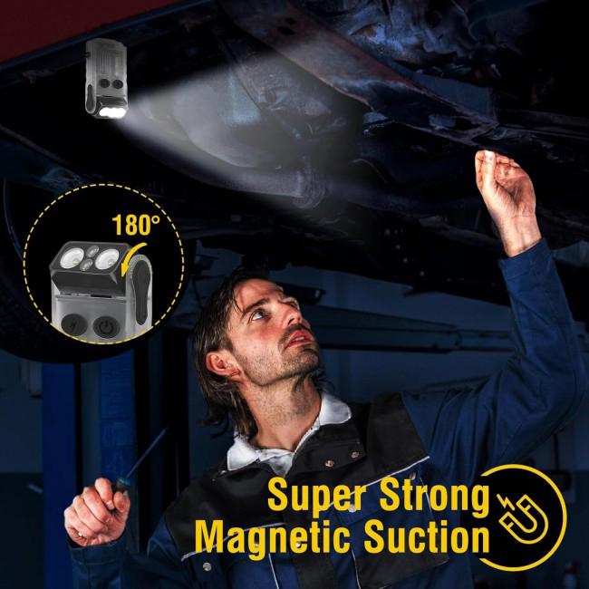 Фонарь-брелок Boruit V20-1 возвращается на 180° 1000 Лм IP67 с УФ Прозрачный (268/1) - фото 2