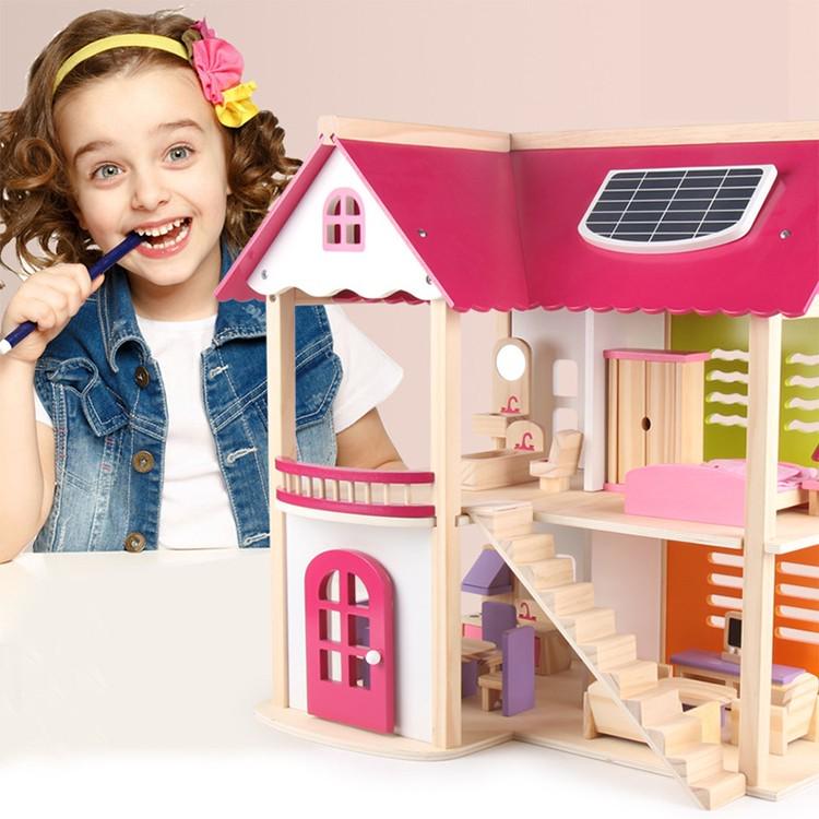 Двухэтажный деревянный детский домик с мебелью Fortune idea - фото 2 Двухэтажный деревянный детский домик с мебелью Fortune idea - фото 2