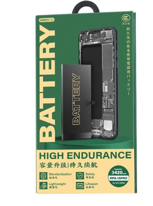 Акумулятор для Iphone 15 Pro Remax 3420 mAh (RPA-15) Акумулятор для Iphone 15 Pro Remax 3420 mAh (RPA-15)