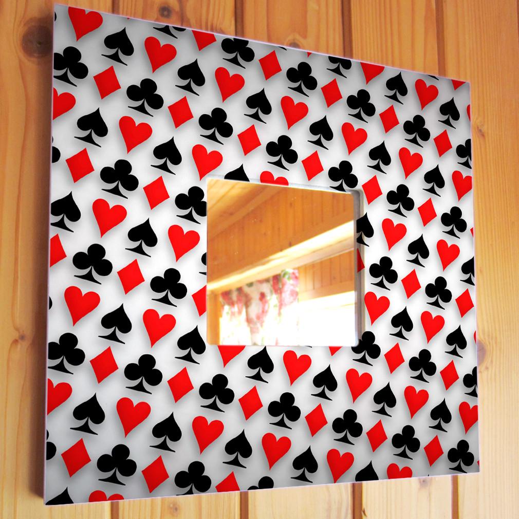 Зеркало декоративное Карточные масти 260х260 мм (M03885) Зеркало декоративное Карточные масти 260х260 мм (M03885)