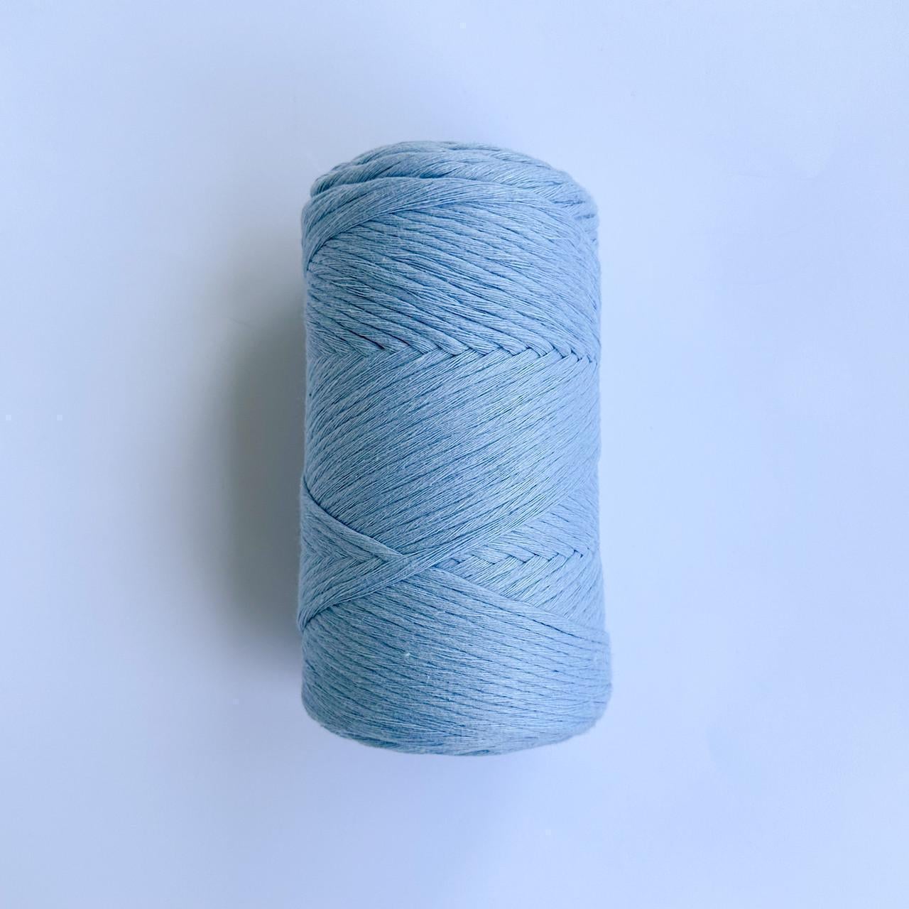 Шпагат хлопчатобумажный Twisted Macrame 3 мм 250 г Голубой №760