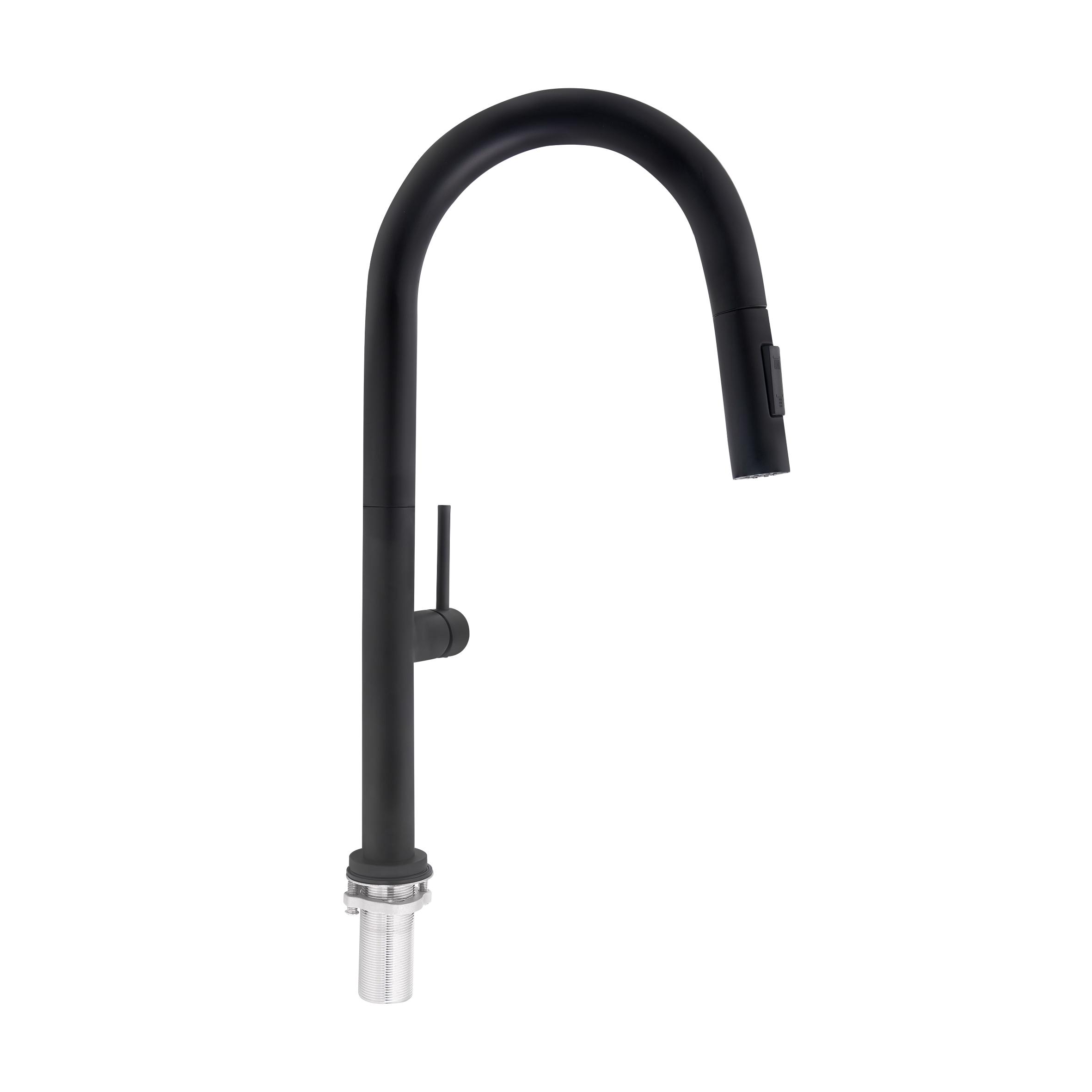 Смеситель для кухни Q-tap Lenicka QTLEN9138103UB Черный (93500)