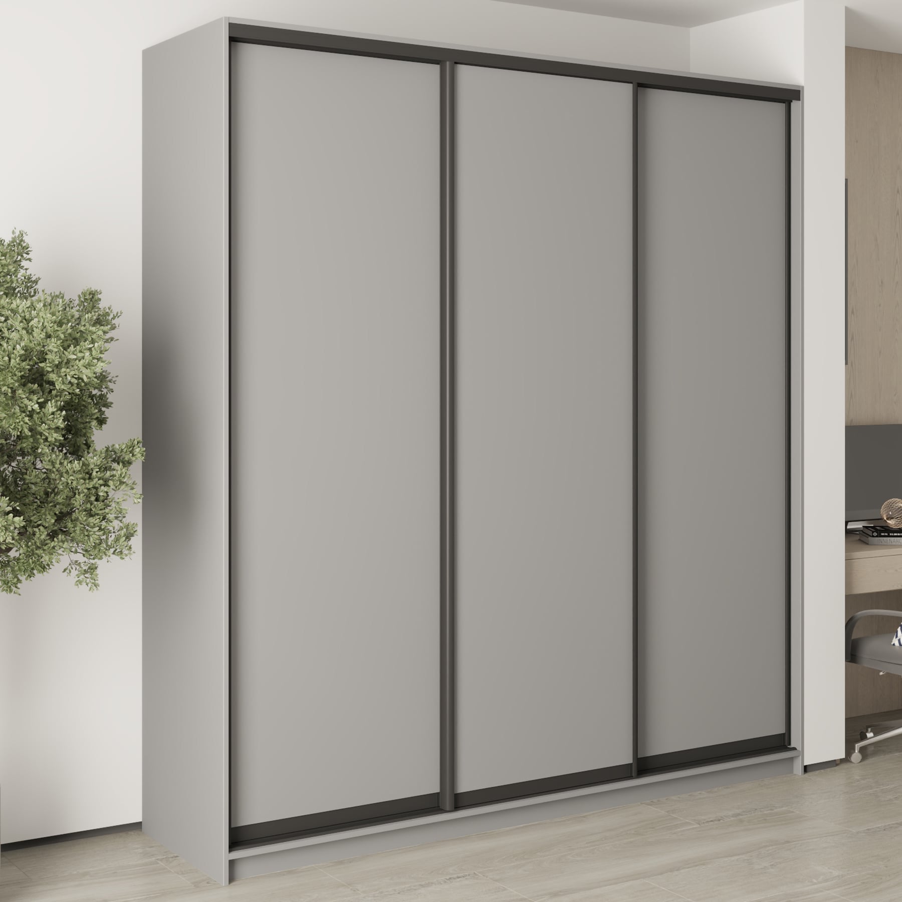 Шкаф-купе трехдверный Mebel Star Стандарт BG MBS-8638 220х60х240 см Серая мышка (1008049) Шкаф-купе трехдверный Mebel Star Стандарт BG MBS-8638 220х60х240 см Серая мышка (1008049)