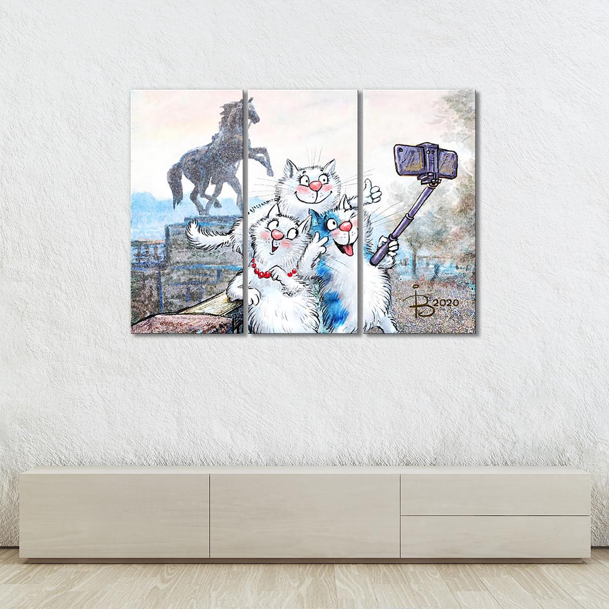 Модульная картина Селфи 3 модуля 60x90 см