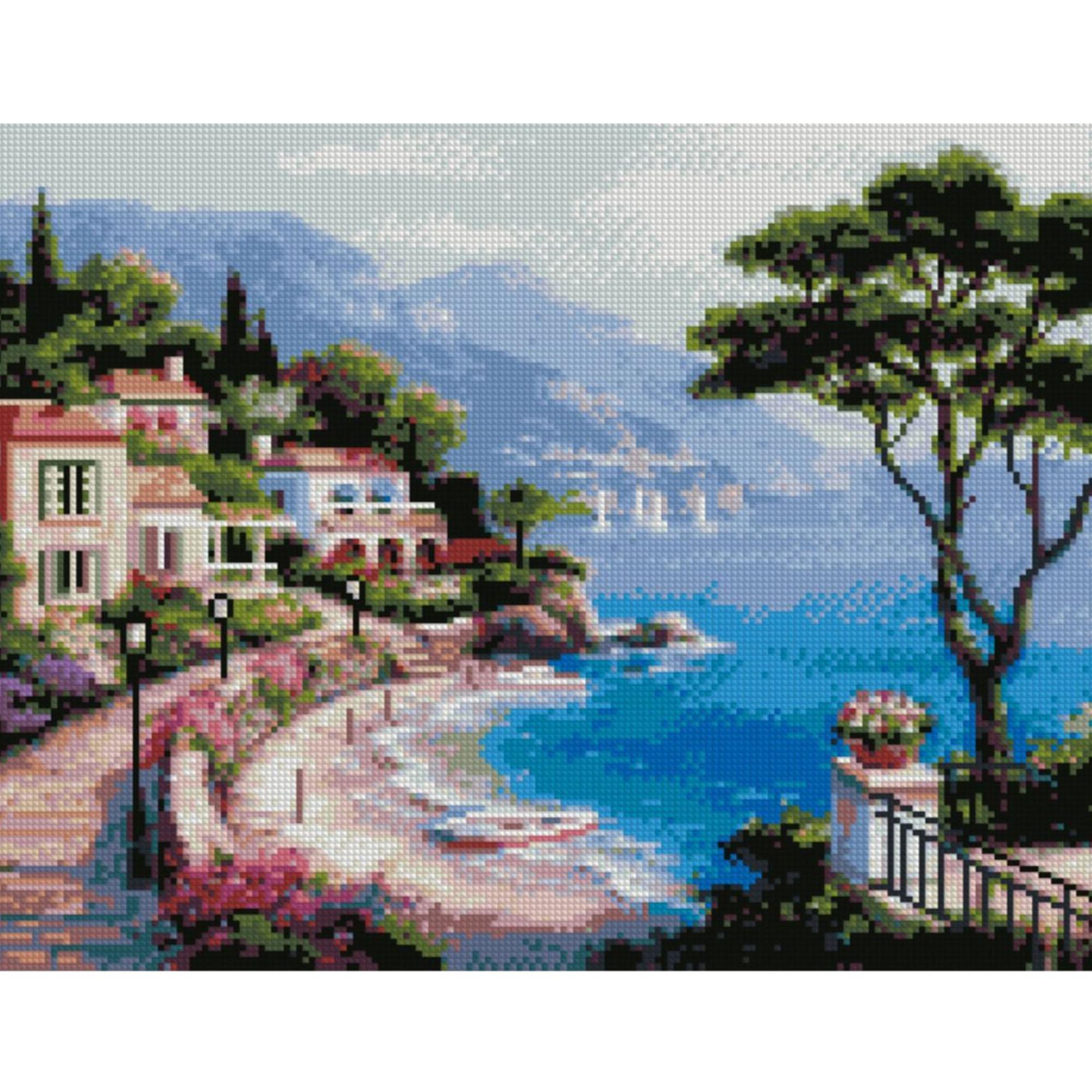 Алмазная мозаика Strateg Летнее побережья 40х50 см (Str-FA40199)