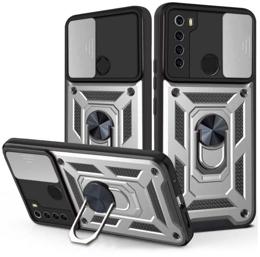 Чехол с защитой камеры 3DGuard Xiaomi Redmi Note 8 Silver (32503-59)