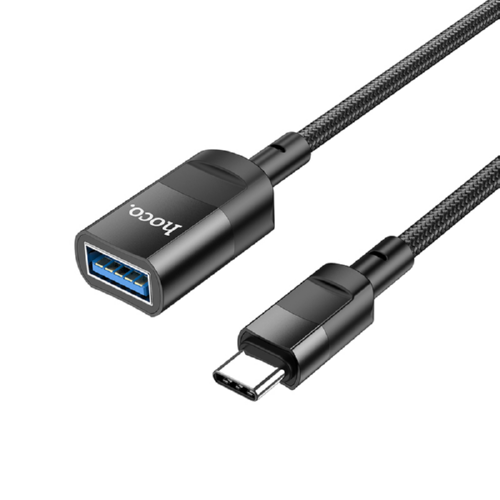 Кабель Hoco Type-C to USB female U107 1,2 м OTG 3A Black