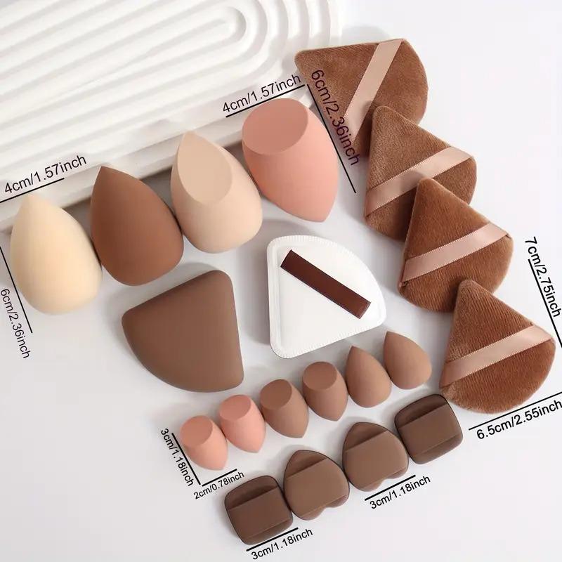 Набір спонжиків для нанесення макіяжу 20 шт. Бежевий - фото 2 Набір спонжиків для нанесення макіяжу 20 шт. Бежевий - фото 2