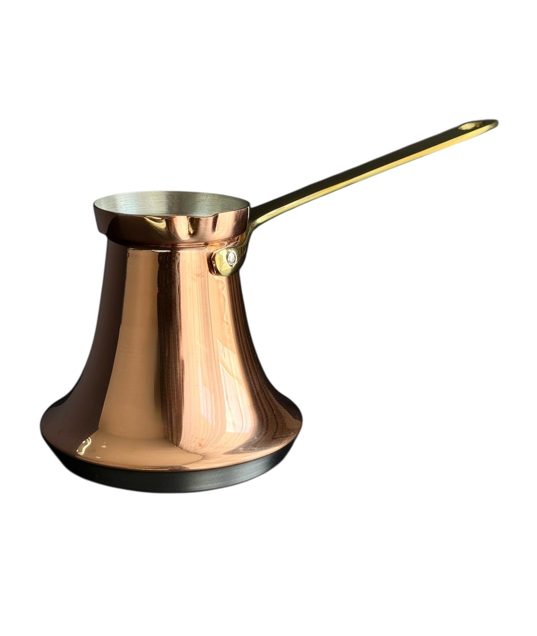 Турка для кофе медная Индукция TF19 классическая ZH 290 мл - фото 2 Турка для кофе медная Индукция TF19 классическая ZH 290 мл - фото 2